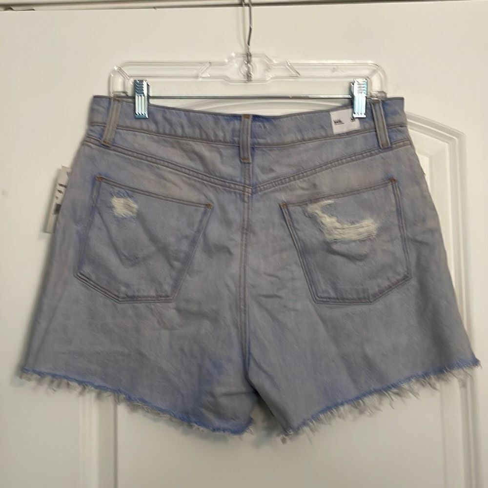 Hudson Womens Blue Trea Sade Cut Distressed Denim Jean Off Shorts Size 31